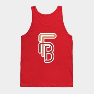 FB Initial Letter Sticker Logo Inspiration. F and B combination sticker logo vector design. Tank Top